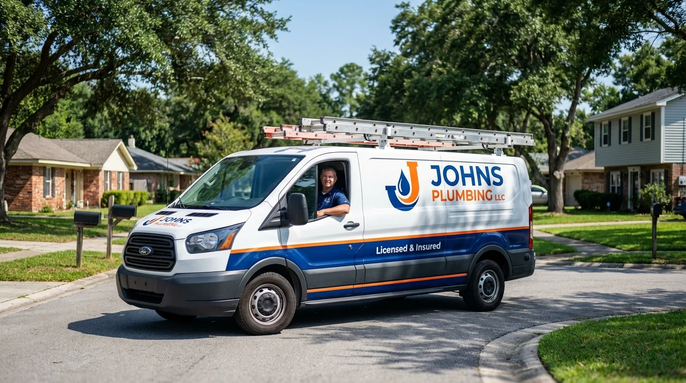 Johns Plumbing LLC service van in Ripley, OH
